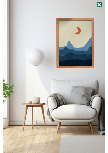 Boho Duvar Sanatı 3'lü Set Çerçeve Görünümlü Modern Mdf Tablo