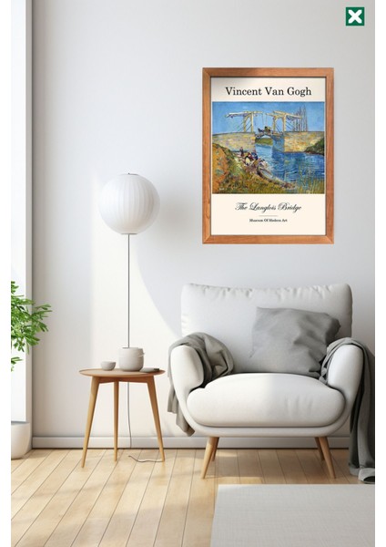 Ünlü Ressam Vincent Van Gogh 3' Lü Set, Çerçeve Görünümlü Modern Mdf Tablo