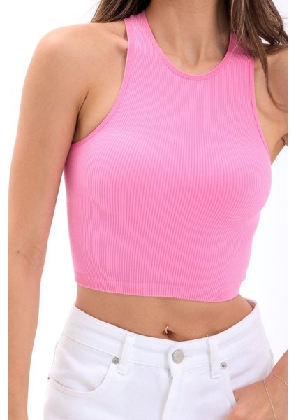 2501 Sporcu Yarım T-Shirt-Pembe