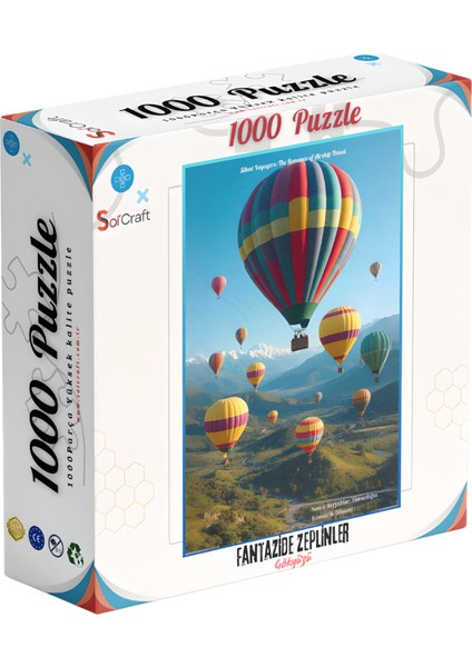 1000 Parça Puzzle Renkli Zeplinler