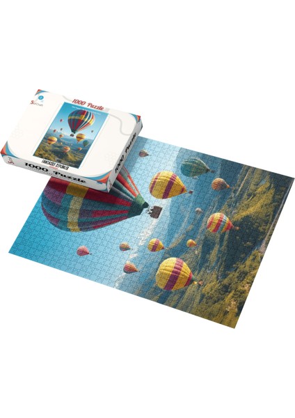 1000 Parça Puzzle Renkli Zeplinler