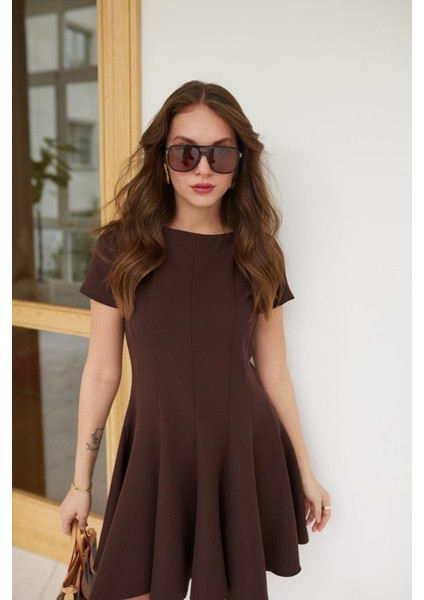 Munn Collection Kadın Kısa Kollu Kiloş Ithal Krep Elbise modelleri
