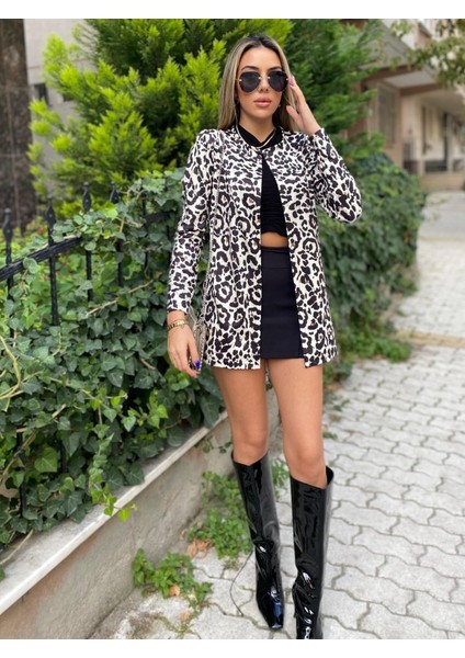 Munn Collection Kadın Uzun Kollu Alın Omuz Önü Açık Şardonlu Dalgıç Ceket fiyatları