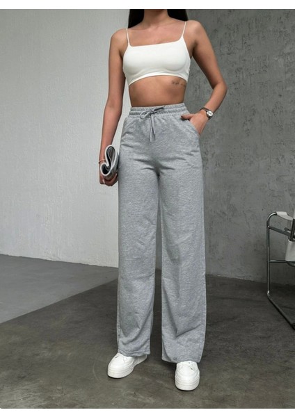 Munn Collection Basic Üç Iplik Eşofman Pantolon - Gri fırsatları