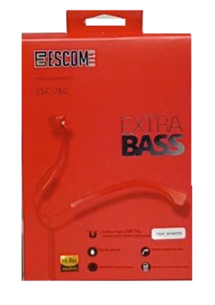 Kulaklık Mikrofonlu Escomgold ESC-760 Kırmızı