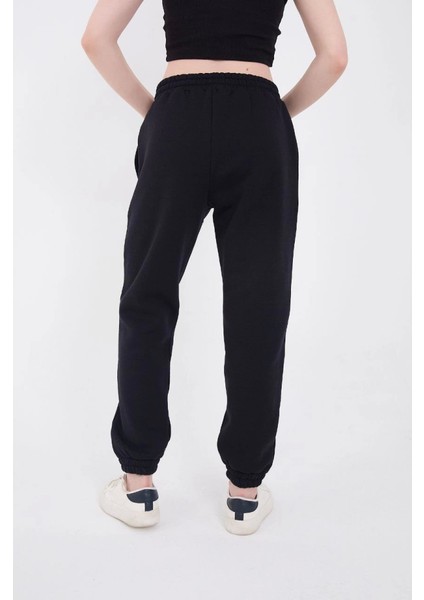 Munn Collection Üç Iplik Lastikli Baskılı Eşofman Pantolon - Lacivert modelleri