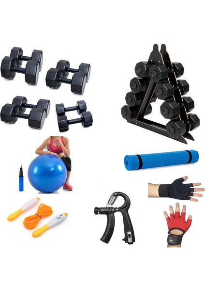 Ps Spor 4 Set Dambıl ve Spor Seti ( Ürün Özelliğini Okuyun)