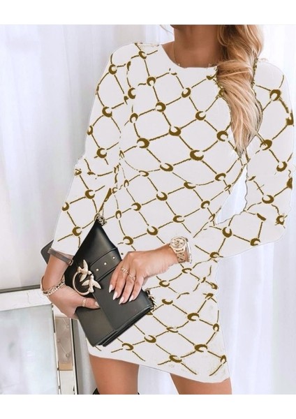 Munn Collection Kadın Bisiklet Yaka Uzun Kol Triko Mini Boy Elbise indirimleri