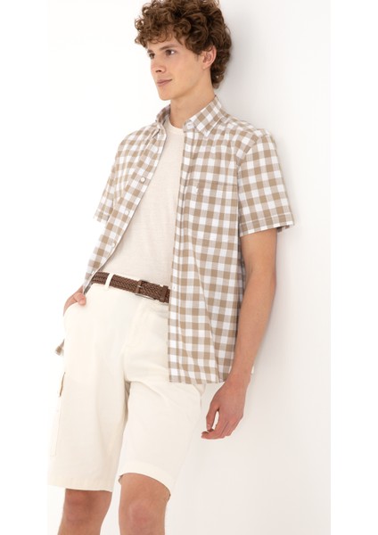 Erkek Vizon Gömlek Kısa Kollu 50300221-VR052 modelleri