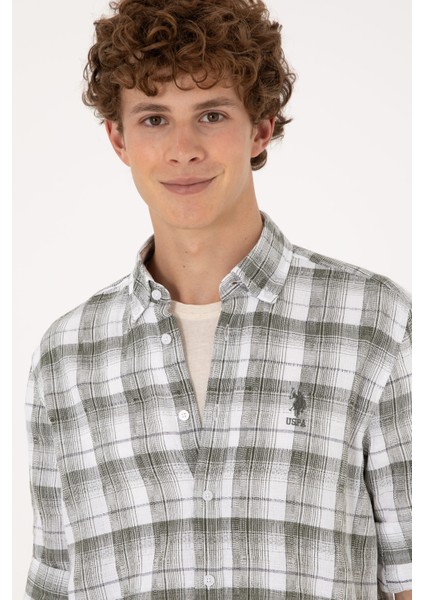 Erkek Yeşil Gömlek Desenli 50301779-VR054 fiyatları