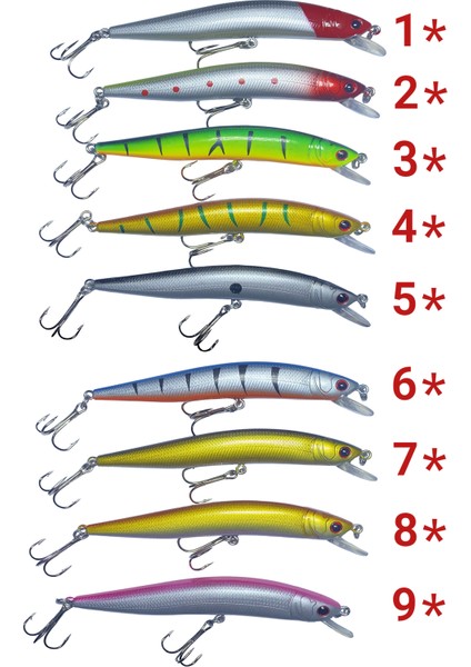 10 cm 8,4 gr Rapala Balık Yemi Kurşun Arkası Olta Yem Seti Karbon Çelik Iğne 9 Renk modelleri