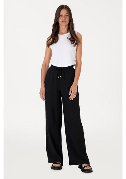 Kadın Siyah Pantolon (Kanvas-Chino) 50300357-VR046 modelleri