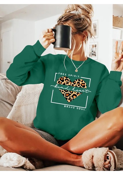 Munn Collection Kadın Uzun Kollu Bisiklet Yaka Desenli Viskon Iki Iplik Bluz