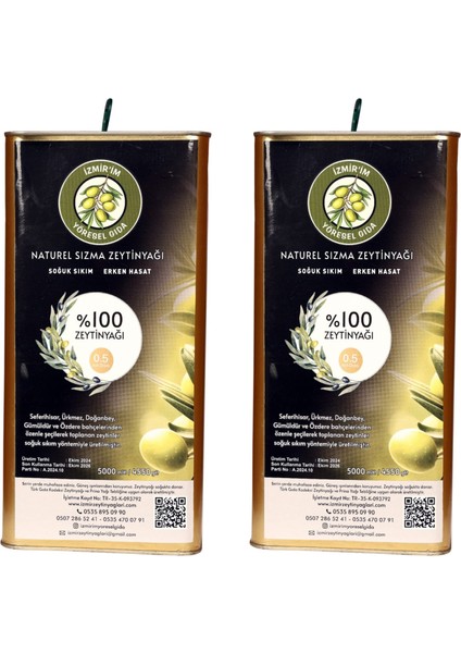 Izmir Zeytinyağları Soğuk Sıkım Zeytinyağı 10 lt
