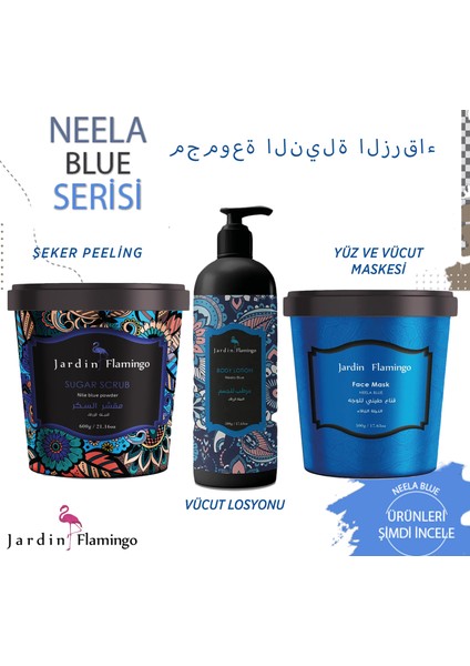 Jardin Flamingo Cilt 3’lü Bakım Seti | Jardin Flamingo Neela Blue Serisi