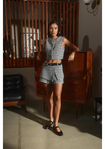 Siyah Cilt Toka Detaylı Kalın Bantlı Kadın Babet