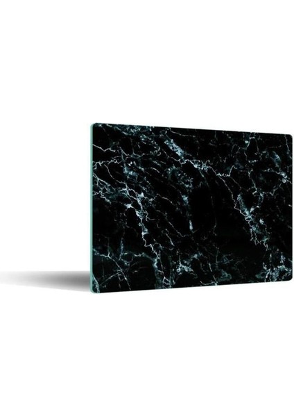 20X30 cm Cam Kesme Tahtası Siyah Mermer