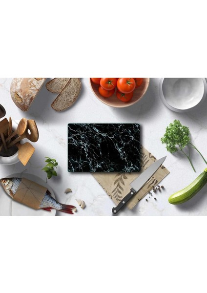 20X30 cm Cam Kesme Tahtası Siyah Mermer fiyatları