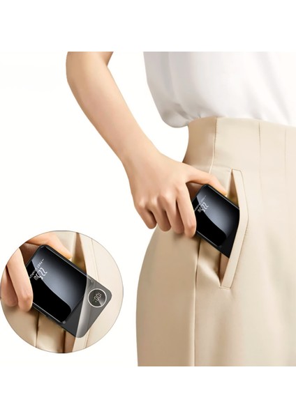 Magnetic Powerbank Magsafe Göstergeli Hızlı Şarj 22.5WATT 2in1 Kablolu ve Kablosuz Kullanım 10.000MH modelleri