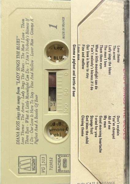 (Plak Değildir Kasettir) Diana Ross Sings The Songs From Lady Sings The Blues Kaset fiyatları