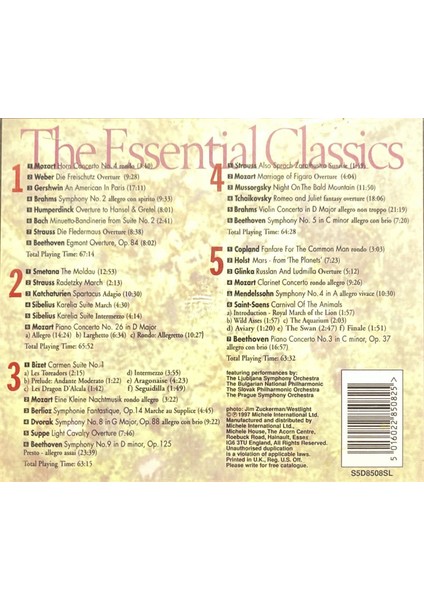 (Plak Değildir CD Dir) CD The Essential Classics Açılmamış Jelatininde 5 Adet CD