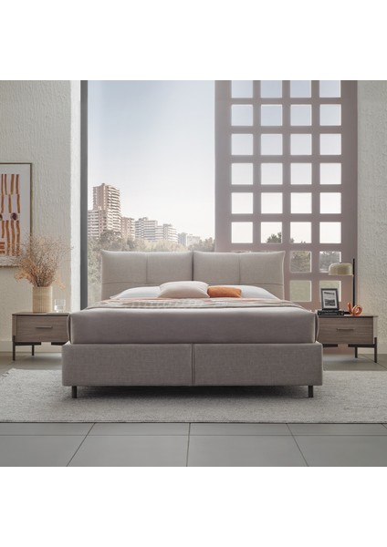 Varena Başlıklı Baza 2'li Set - Açık Gri fiyatları