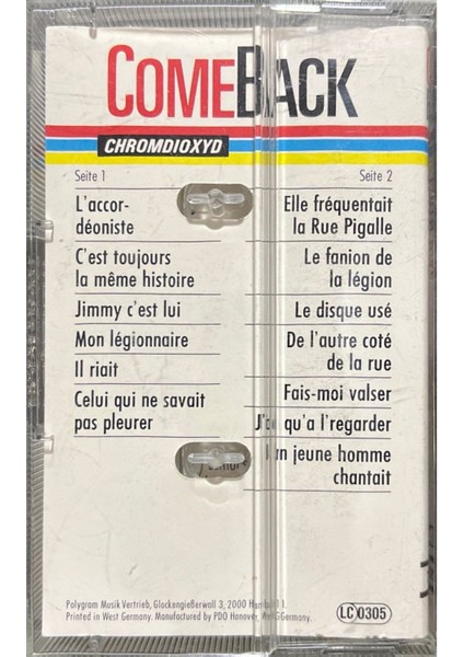 (Plak Değildir Kasettir) Edith Piaf Come Back Kaset fiyatları