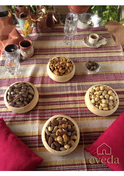 Ahşap Çerezlik Seti Çam | 6'lı Sunum Kasesi