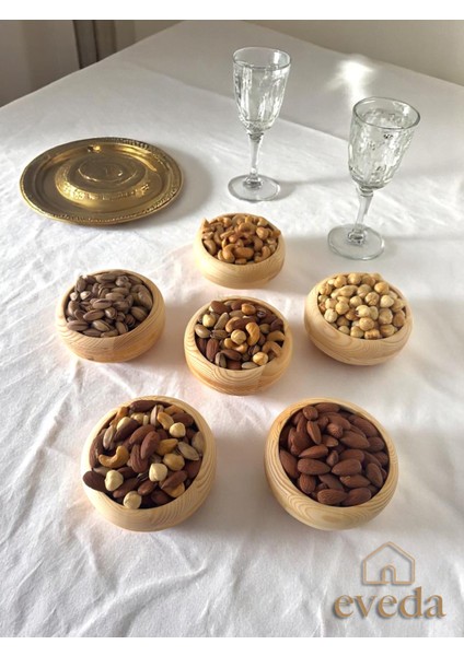 Ahşap Çerezlik Seti Çam | 6'lı Sunum Kasesi fiyatları