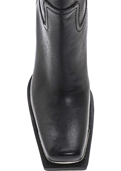 Kymell Siyah Hakiki Deri Kadın Topuklu Bot fırsatları