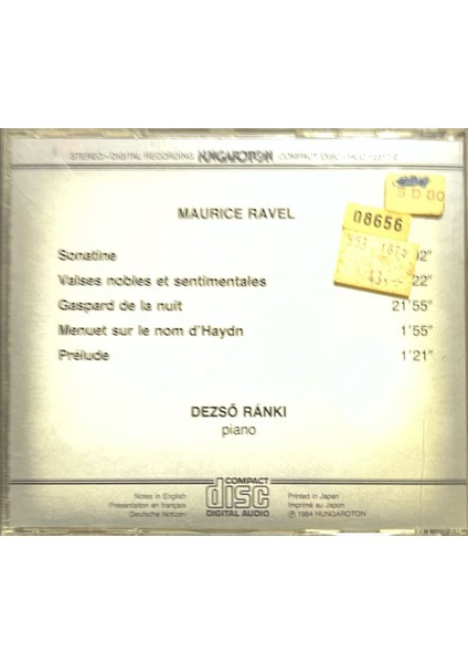 (Plak Değildir CD Dir) CD Dezso Ranki Ravel CD fiyatları