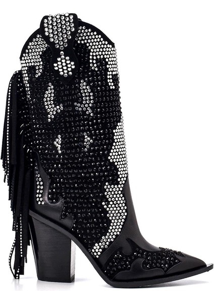 Bulture K Siyah Süet Kadın Topuklu Bot