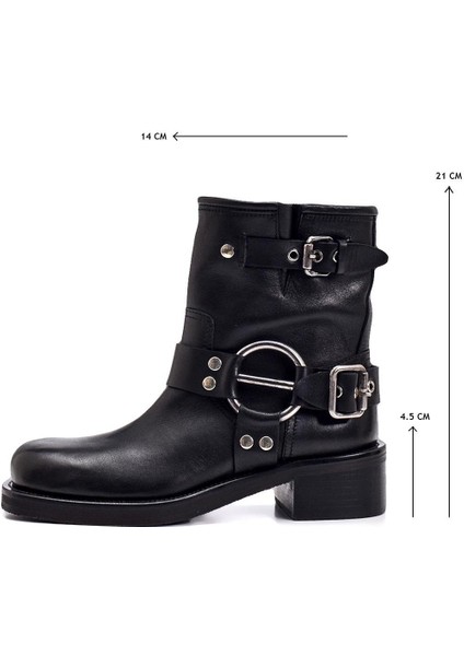 Hassy Siyah Hakiki Deri Kadın Topuklu Bot fırsatları
