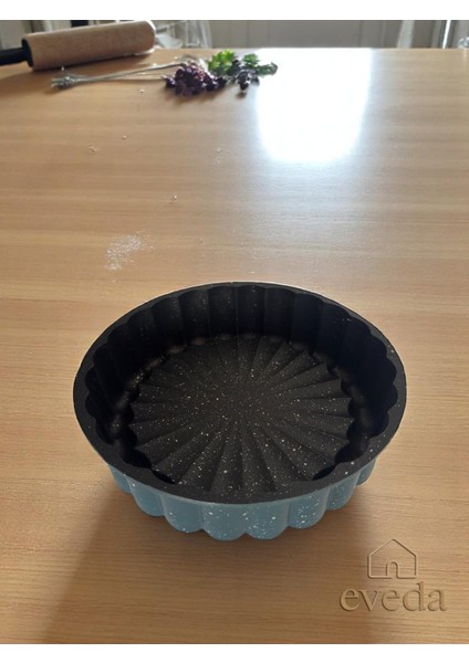 Döküm Düz Dilimli Kek Klıbı 26 cm Turkuaz