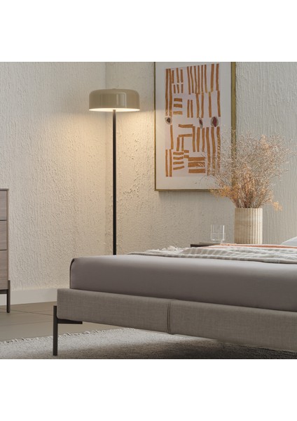 Varena Başlıklı Karyola 2'li Set - Açık Gri