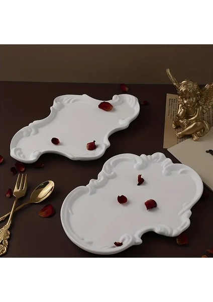 Baroque Elegance Dekoratif Sunum Tepsisi