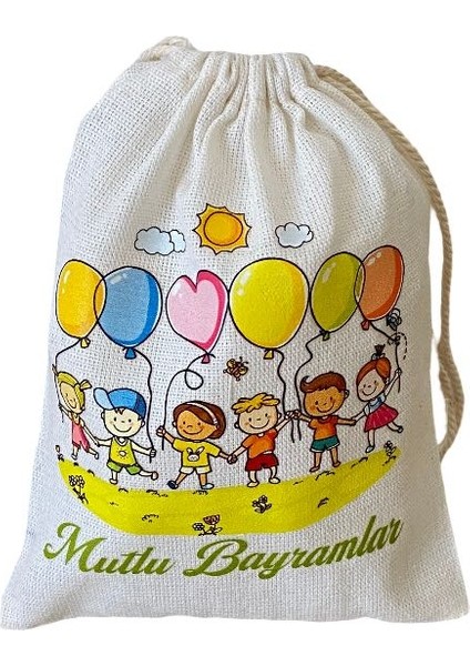 Renklisüs Bayrama (5 Adet )Özel Harçlık Kesesi 10X15