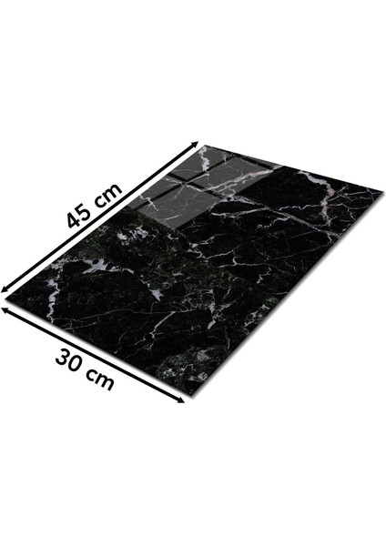 Siyah Mermer Cam Kesme Tahtası, Silikon Ayaklı, Sunum Kesim Doğrama Tablası, Temperli ve Rodajlı fiyatları