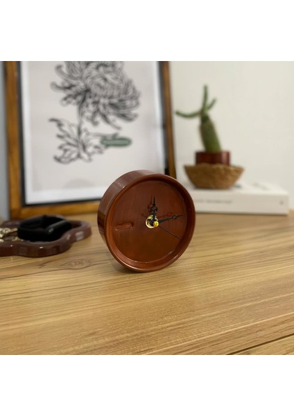 DMS01006 - Kestane Rengi Dekoratif Masa Saati fiyatları
