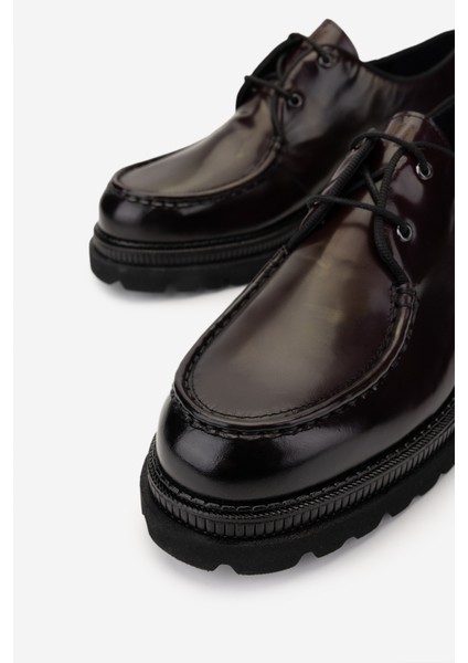 Erkek Hakiki Deri Bordo Casual Ayakkabı 771 510 Erk Ayk SK24-25 Bordo Acma modelleri