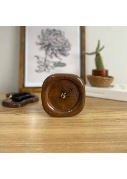DMS01007 - Ceviz Rengi Dekoratif Masa Saati