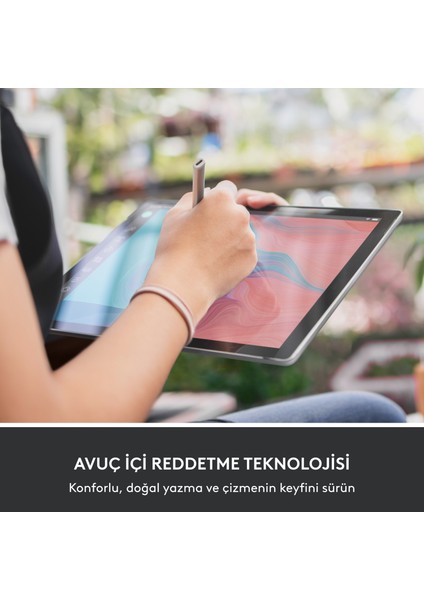 Logitech Crayon 2 USB-C iPad Uyumlu Dijital Kalem - Açık Gri