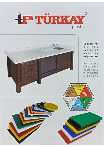 Polietilen Kesme Tahtası, Kesim Levhası Kırmızı Renk 30X50X2 cm indirimleri