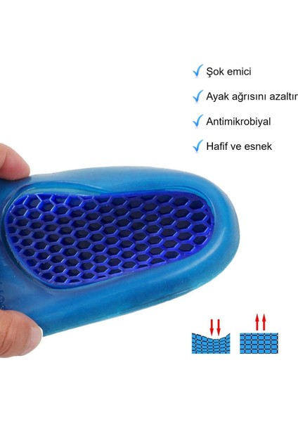 GC20 Ark Destekli Yumuşak Jel Ortopedik 3/4 İç Tabanlık fırsatları