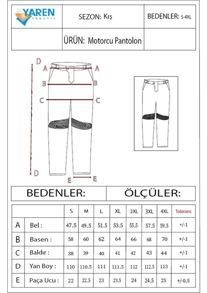 Kışlık Motorcu Pantolonu