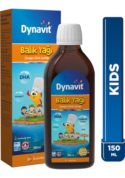 Dynavıt Portakal Aromalı Balık Yağı 150 mL - Omega-3, EPA, DHA