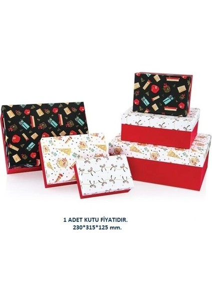 Festa Dikdörtgen Hediye Kutusu BX2701 E No:5 230X315X125 mm - Tekli