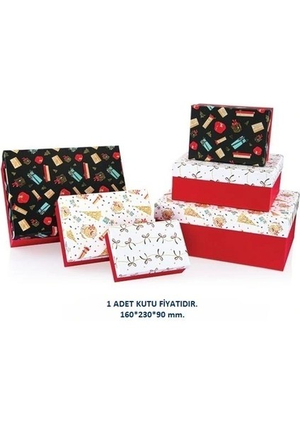 Festa Dikdörtgen Hediye Kutusu BX2701 C No:3 160X230X90 mm - Tekli