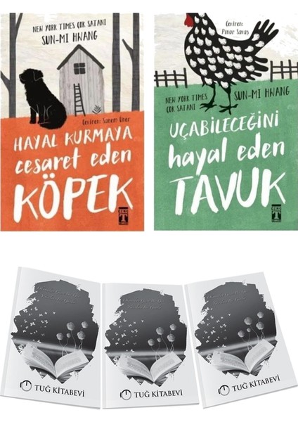 Hayal Kurmaya Cesaret Eden Köpek ve Uçabileceğini Hayal Eden Tavuk 2li Set Sun-Mi Hwang + Hediyeli