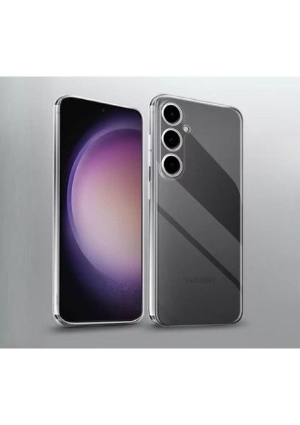 Galaxy S24 Fe Kılıf Uyumlu Yumuşak Esnek 3D Süper Şeffaf Silikon Kılıf